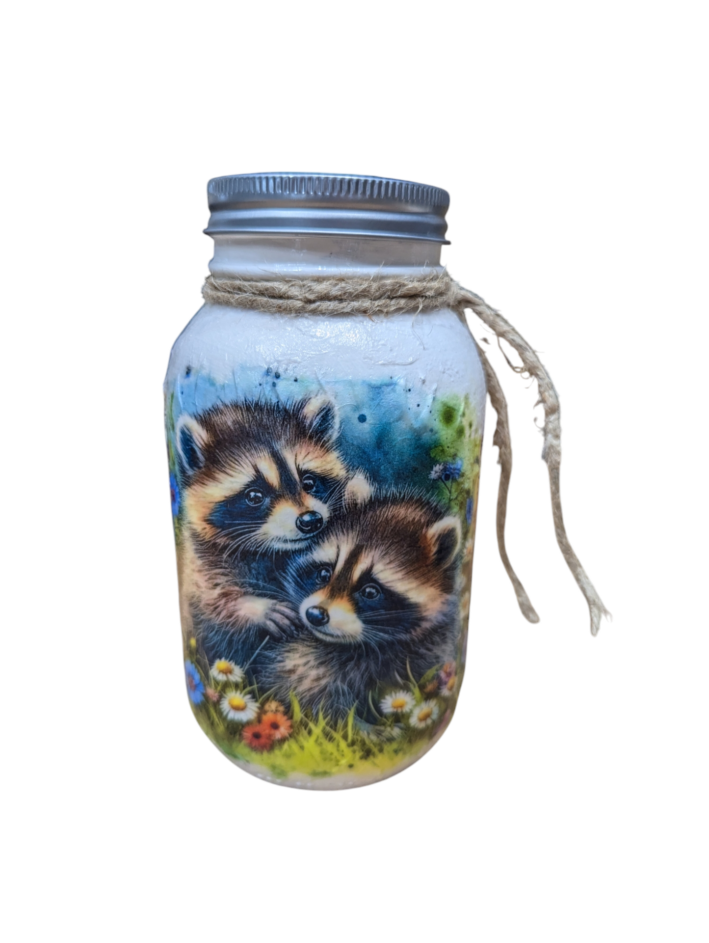 Raccoon Mason Jar