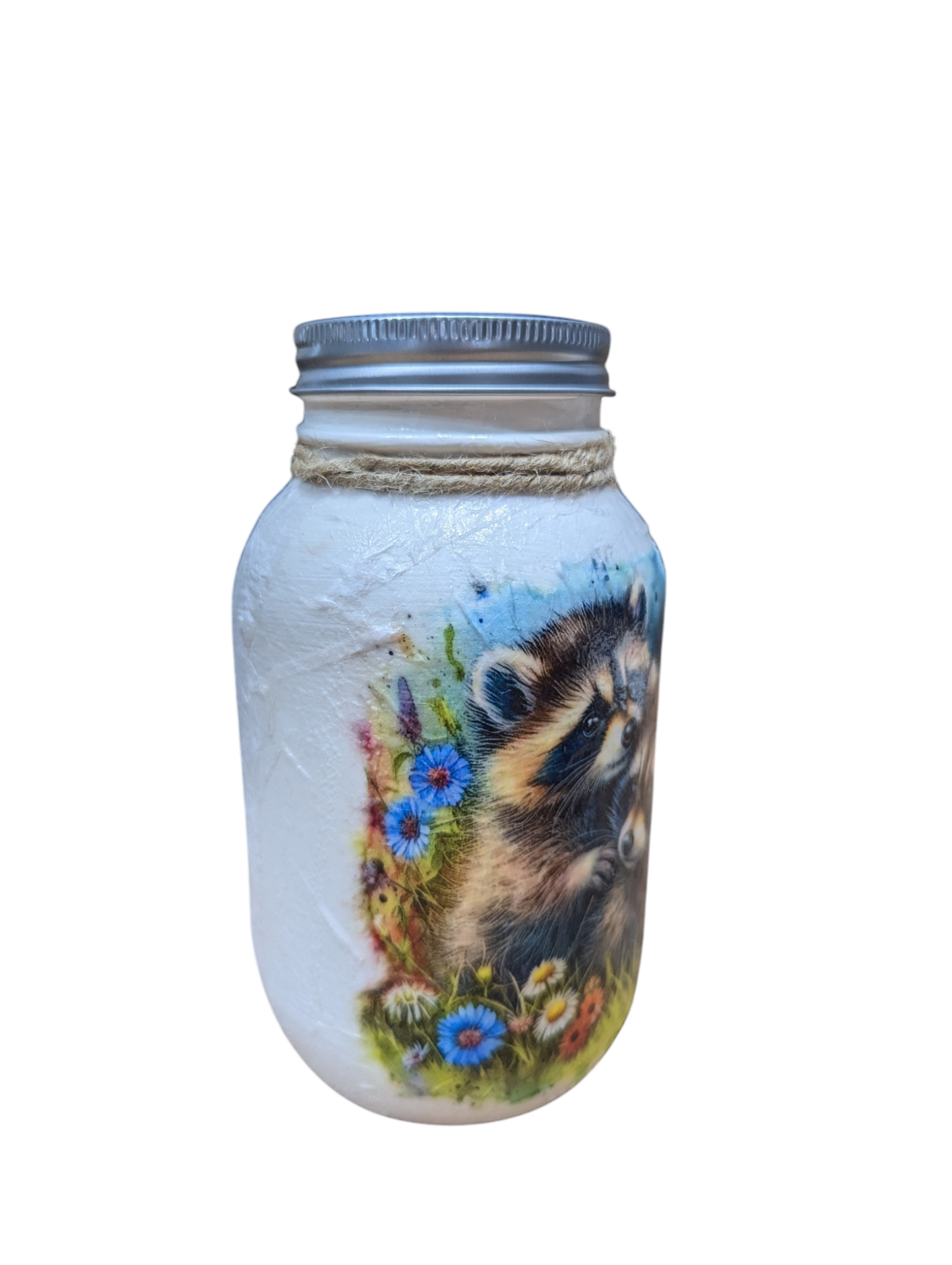 Raccoon Mason Jar