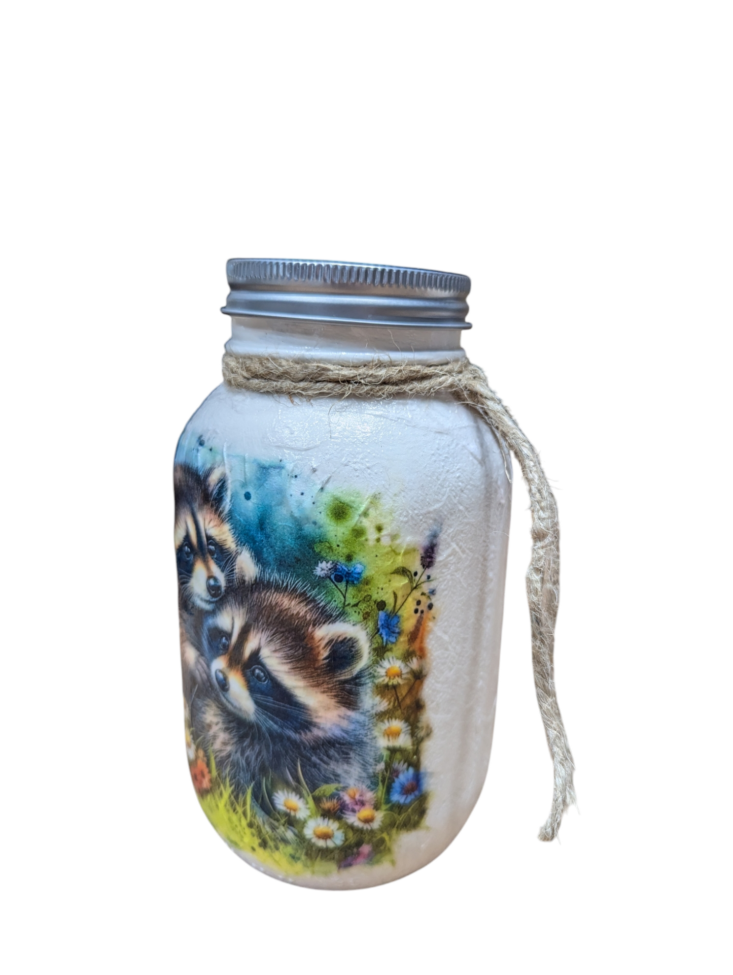 Raccoon Mason Jar