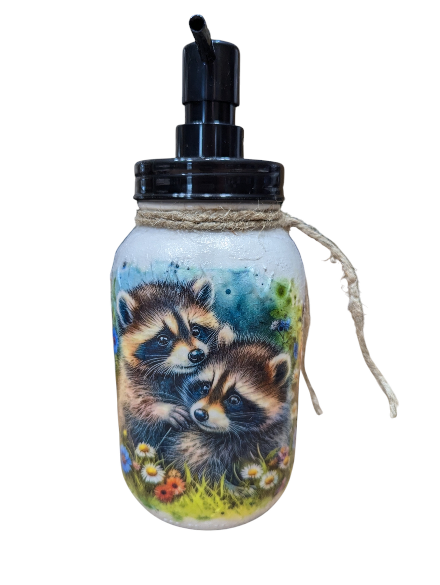 Raccoon Mason Jar