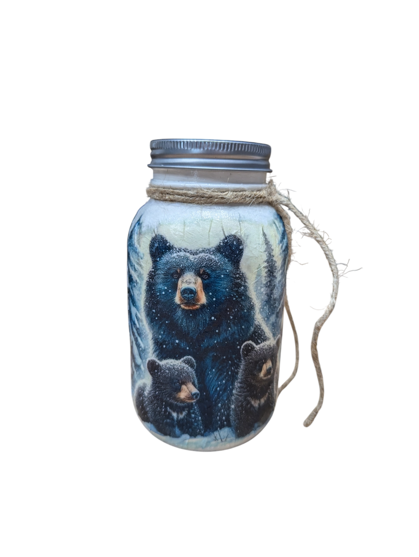 Mama Black Bear Mason Jar