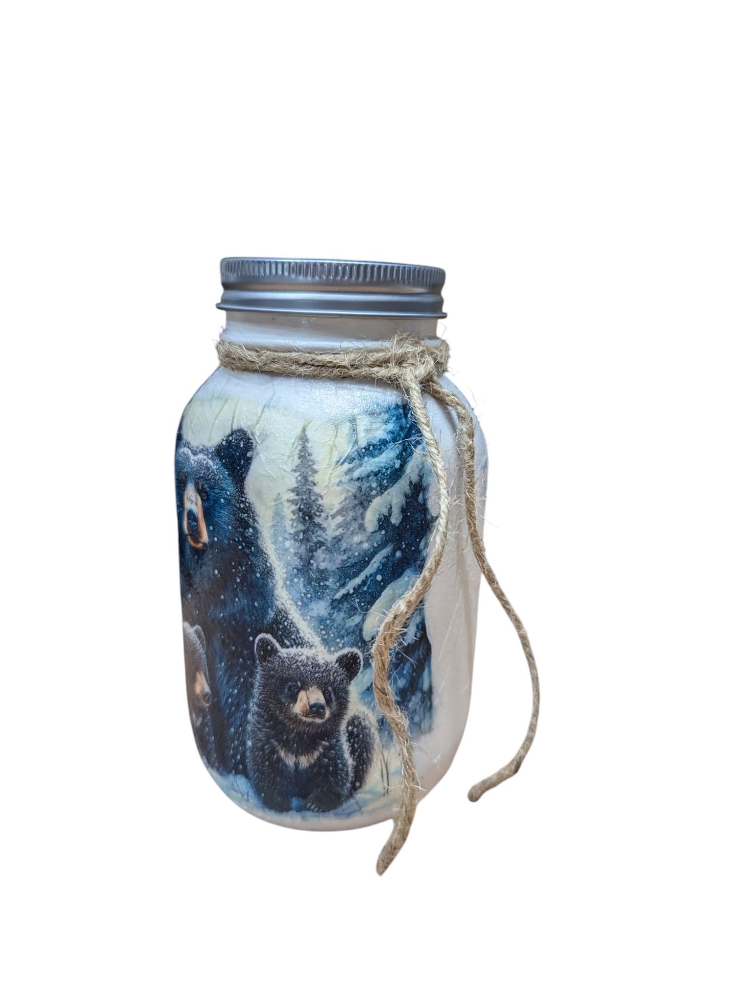 Mama Black Bear Mason Jar