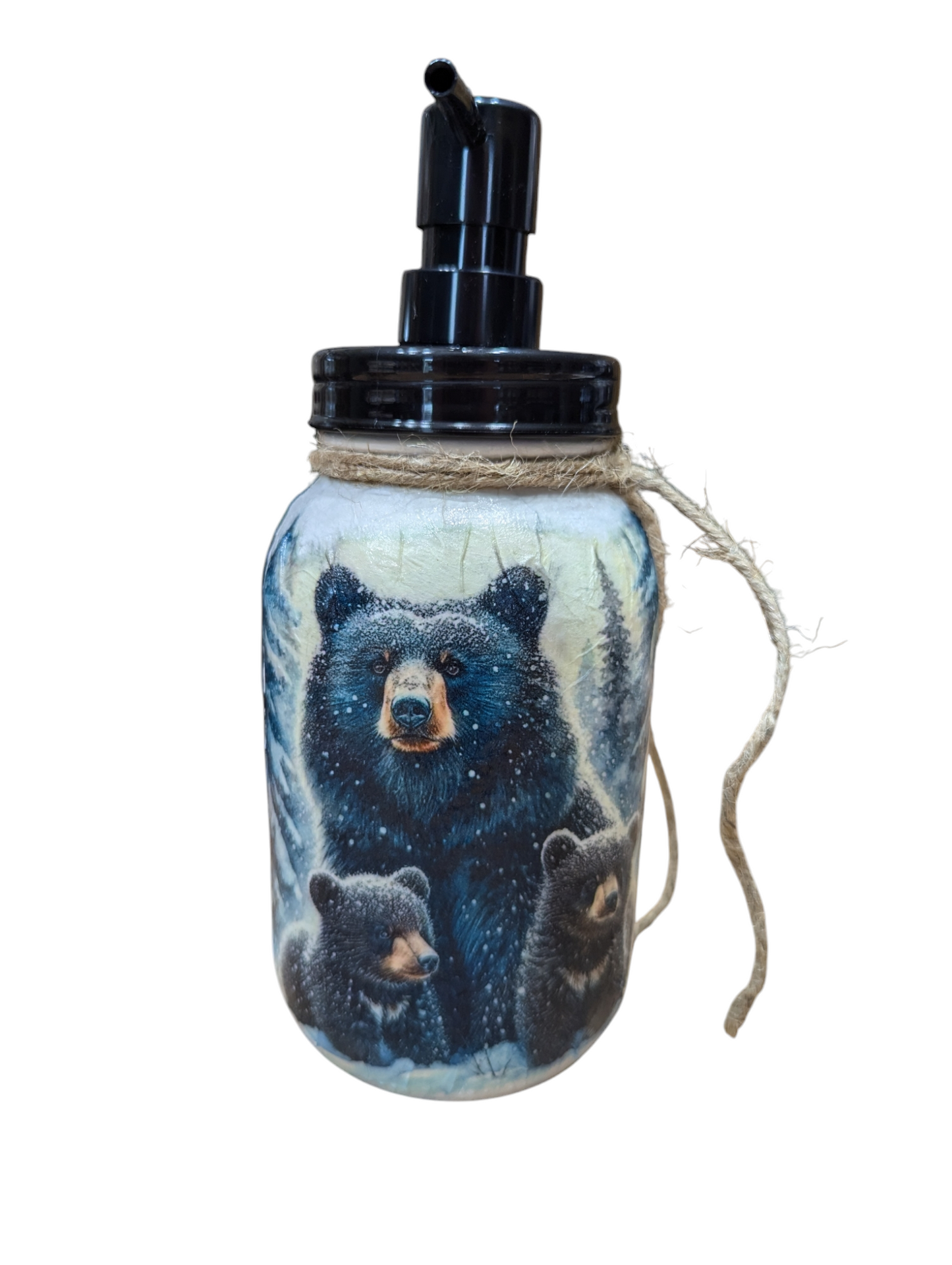 Mama Black Bear Mason Jar