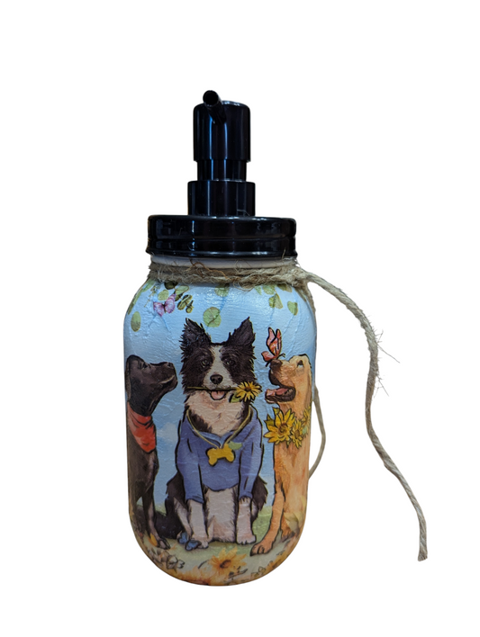 Dog Friends Mason Jar