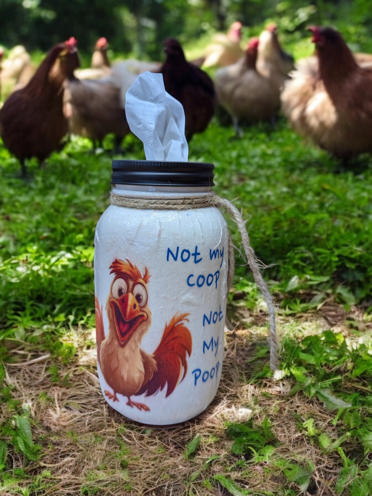 Not my Coop Quirky Chicken Mason Jar