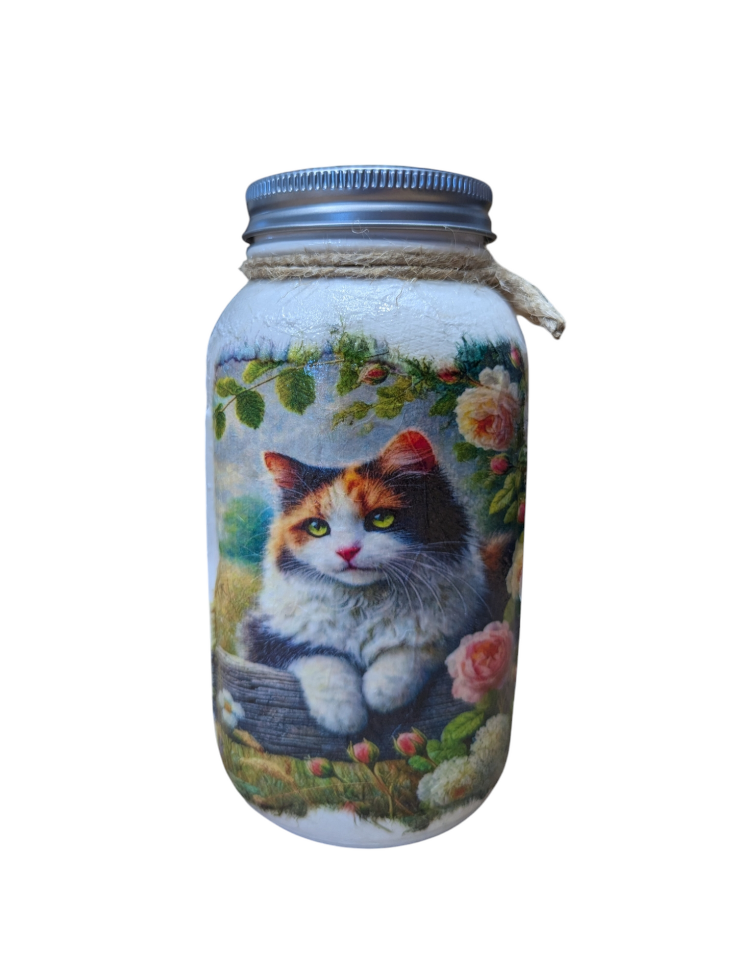 Calico Kitten Mason Jar