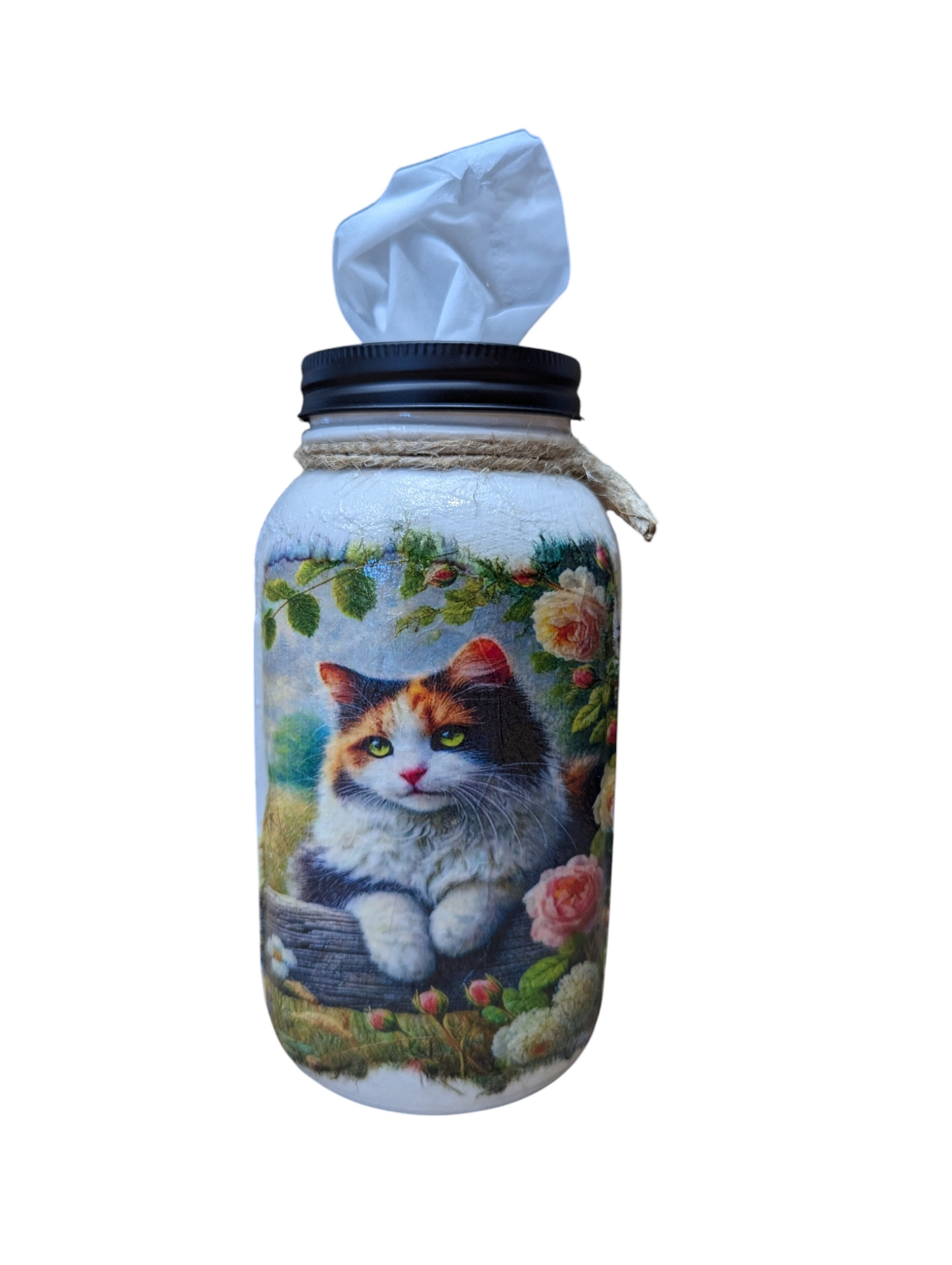 Calico Kitten Mason Jar