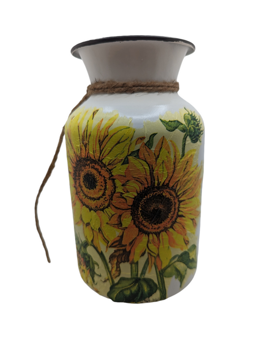 Double Sunflower Milk Jug Vase