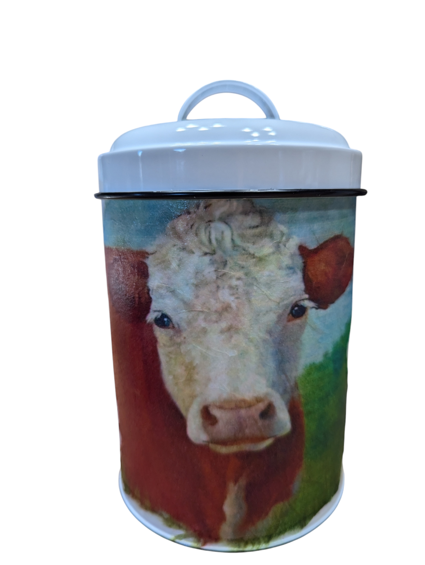 Hereford White Metal Canister Set