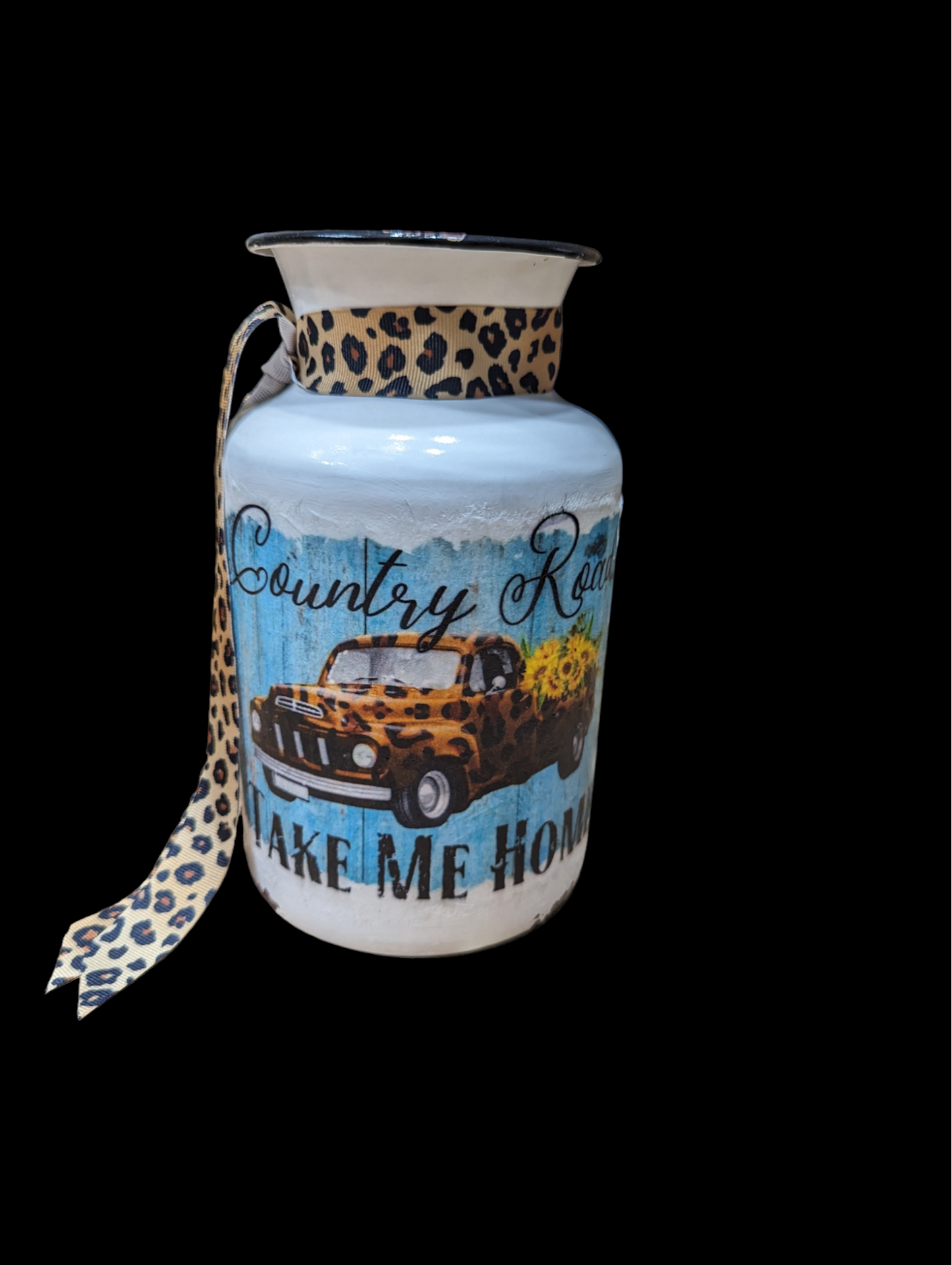 Country Roads Milk Jug Vase