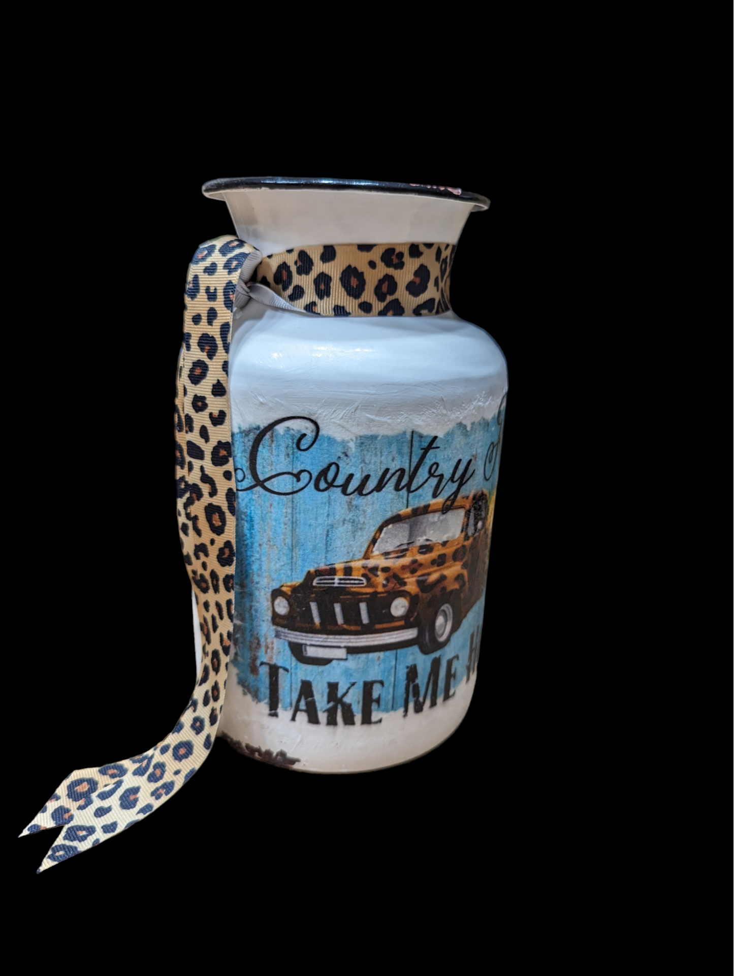 Country Roads Milk Jug Vase