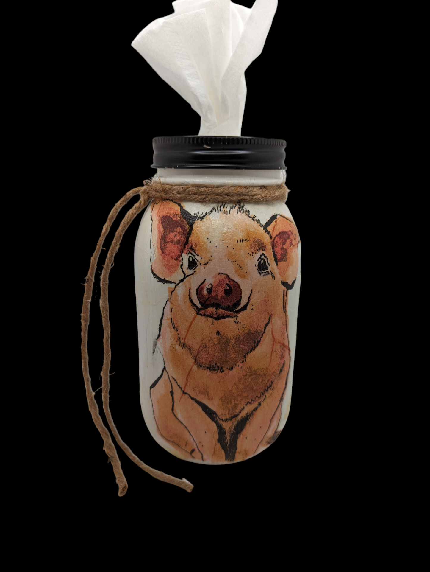 Wilbur the Pig Mason Jar