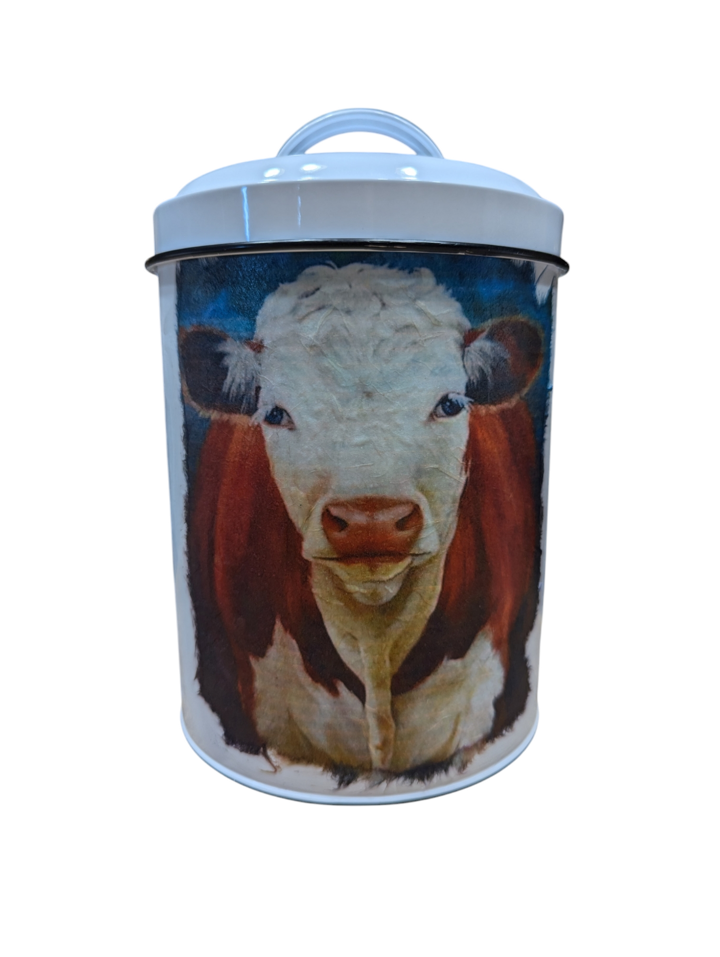 Hereford White Metal Canister Set