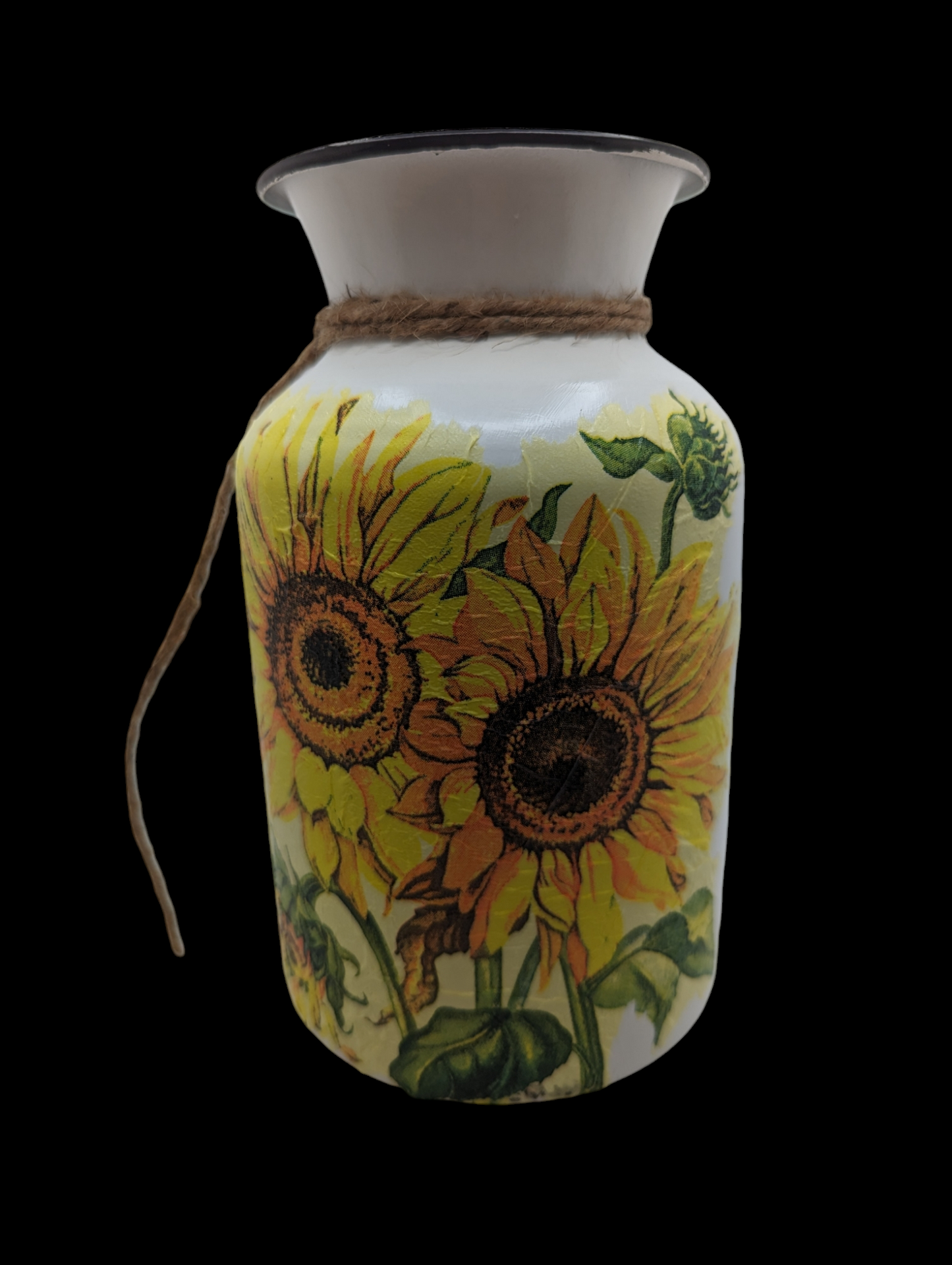 Double Sunflower Milk Jug Vase