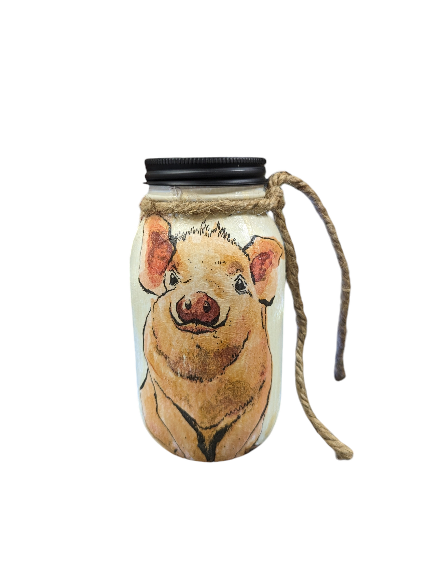 Wilbur the Pig Mason Jar